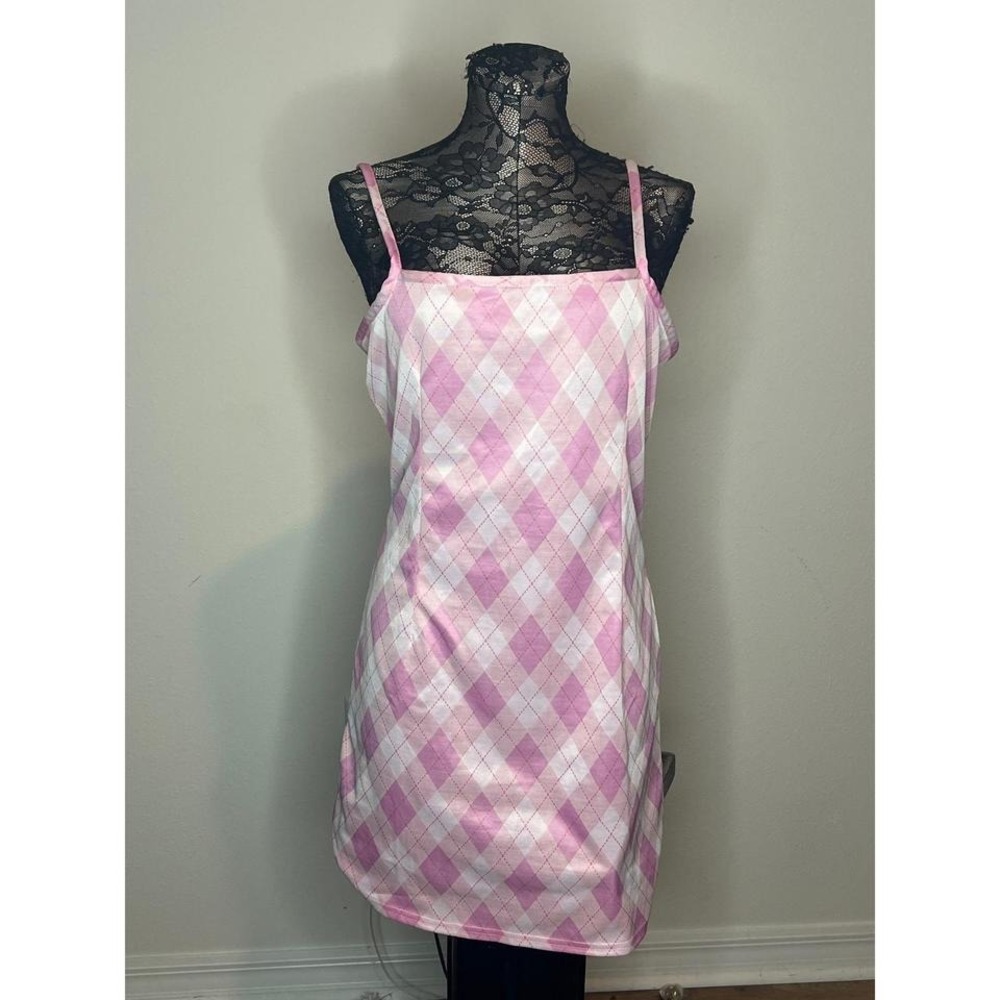 Y2K Plaid Sleeveless Mini Dress Size Large